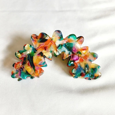 HANGZHI Flower Hollow Geometric Acetate Color Shark Hair Claw Γυναικεία κορίτσια 2022 Springs Νέα Μοντέρνα αξεσουάρ κεφαλής κλιπ μαλλιών