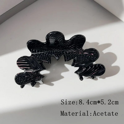 HANGZHI Flower Hollow Geometric Acetate Color Shark Hair Claw Γυναικεία κορίτσια 2022 Springs Νέα Μοντέρνα αξεσουάρ κεφαλής κλιπ μαλλιών