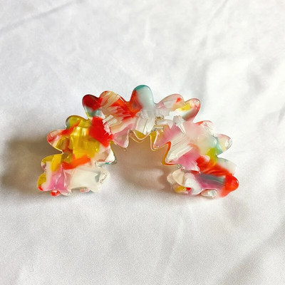 HANGZHI Flower Hollow Geometric Acetate Color Shark Hair Claw Γυναικεία κορίτσια 2022 Springs Νέα Μοντέρνα αξεσουάρ κεφαλής κλιπ μαλλιών