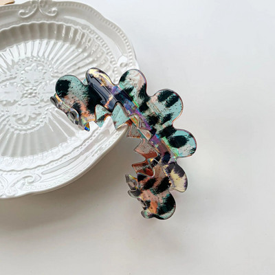 HANGZHI Flower Hollow Geometric Acetate Color Shark Hair Claw Γυναικεία κορίτσια 2022 Springs Νέα Μοντέρνα αξεσουάρ κεφαλής κλιπ μαλλιών