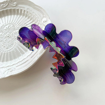 HANGZHI Flower Hollow Geometric Acetate Color Shark Hair Claw Γυναικεία κορίτσια 2022 Springs Νέα Μοντέρνα αξεσουάρ κεφαλής κλιπ μαλλιών