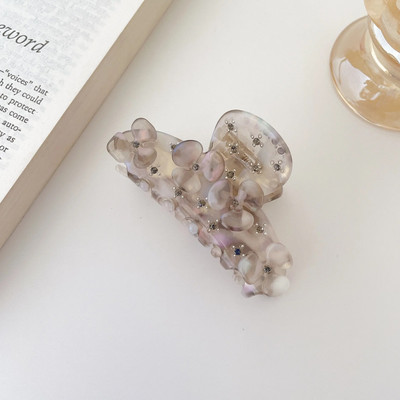 Muweordy Flower Hair Claws Acetate Hair Claw Clips Rhinestone Hair Clips Μοντέρνα κλιπ μαλλιών Αξεσουάρ μαλλιών για γυναίκες