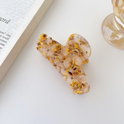 Muweordy Flower Hair Claws Acetate Hair Claw Clips Rhinestone Hair Clips Μοντέρνα κλιπ μαλλιών Αξεσουάρ μαλλιών για γυναίκες