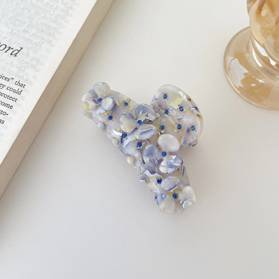 Muweordy Flower Hair Claws Acetate Hair Claw Clips Rhinestone Hair Clips Μοντέρνα κλιπ μαλλιών Αξεσουάρ μαλλιών για γυναίκες