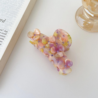 Muweordy Flower Hair Claws Acetate Hair Claw Clips Rhinestone Hair Clips Μοντέρνα κλιπ μαλλιών Αξεσουάρ μαλλιών για γυναίκες