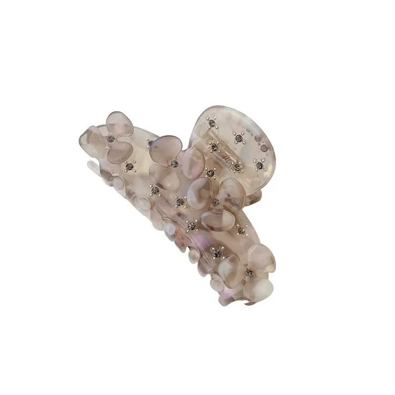 Muweordy Flower Hair Claws Acetate Hair Claw Clip Rhinestone matu sprādzes Modernas matu sprādzes Matu aksesuāri sievietēm