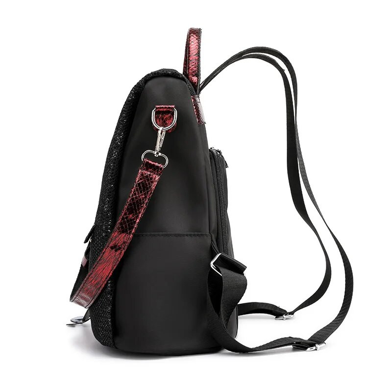 Sieviešu mugursoma pretaizdzīšanas vizuļi Mugursoma Ceļojumi Sieviešu neilona mugursomas Big College Preppy Skolas somas Meitenēm Augsta kvalitāte