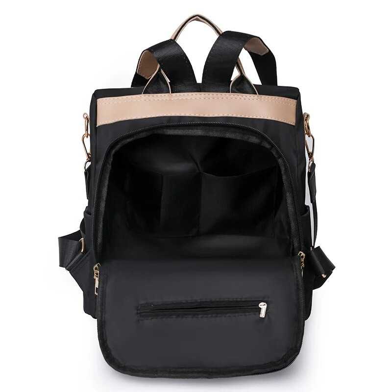 Sieviešu neilona mugursoma Lielas ietilpības pretaizdzīšanas mugursomas Daudzfunkcionāla atpūtas ceļojumu mugursoma jauniešu dizaina studentu somas