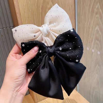 Korejiešu modes Rhinestone Bow matu sprādzes Sweet Hair Aksesuāri Sieviešu Zirgastes Saspraudes galvassegu matu aksesuāri sievietēm