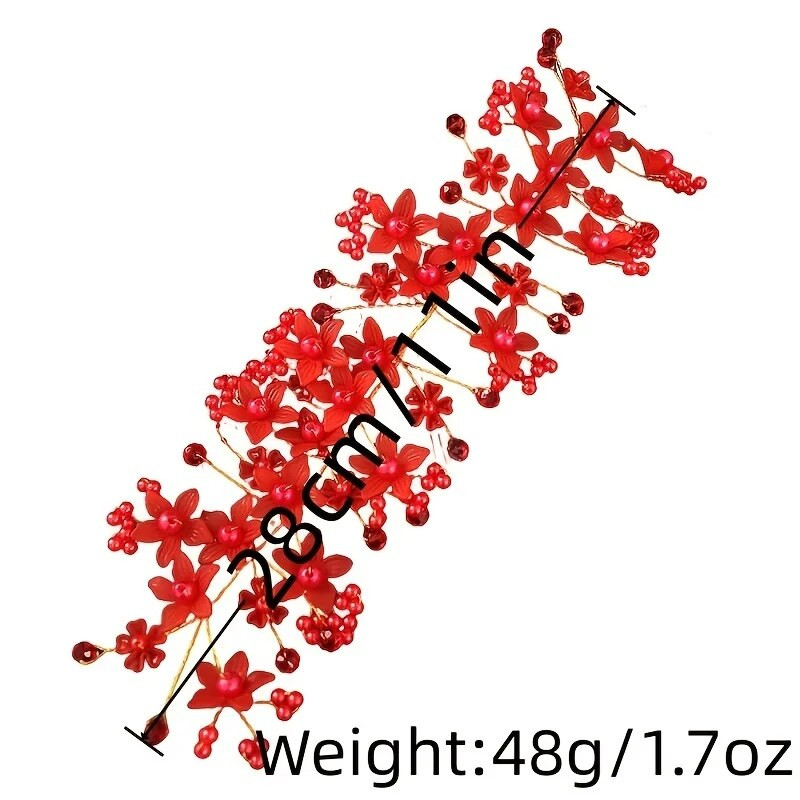 Pērļu kristāla ziedu galvas lente matu lente Tiāra sievietēm