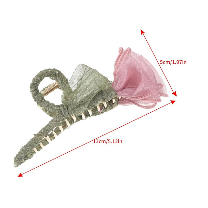 Haimeikang Tulip Tulle Shark Clip Matu spīles Sievietēm Eleganta zirgaste matadata Matu Krabji Meiteņu Modes Matu Aksesuāri