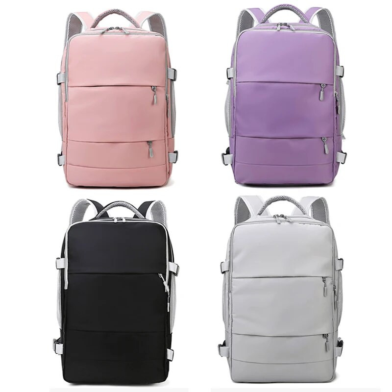 2023. gada sieviešu ceļojumu mugursoma, liela, ūdensnecaurlaidīga pretaizdzīšanas, stilīga ikdienas soma ar bagāžas siksnu, USB uzlādes porta mugursoma