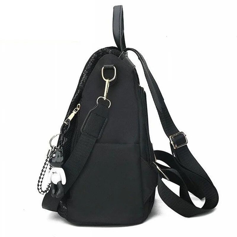 Sieviešu mugursoma ar vizuļiem, liela ietilpība sievietēm, rāvējslēdzējs, modes gadījuma ceļošana, pretaizdzīšanas tālruņa maisiņš, mugursoma, mugursoma