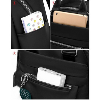 D0LF Fashion Nylon Σακίδιο πλάτης Αντικλεπτικό Σακίδιο ταξιδιού για γυναίκες κορίτσια Εφηβική Σχολική τσάντα Casual σακίδιο