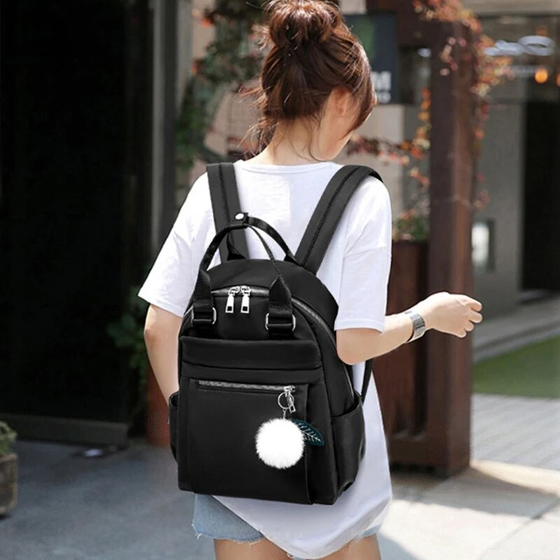 D0LF modes neilona mugursoma pretaizdzīšanas ceļojumu dienassoma sievietēm meitenēm pusaudžu studentu skolas soma ikdienas mugursoma