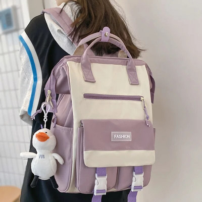 Дамска сладка водоустойчива раница за лаптоп Дамски ученически чанти Kawaii Модерна раница за пътуване Модна студентска чанта Колеж