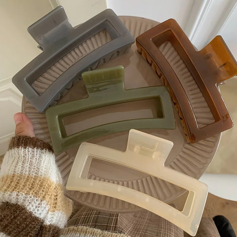 Jaunas 13 CM liela izmēra matu sprādzes Modernas, vienkāršas, cietas, lielas matu spīles, matu sprādzes sievietēm, meitenēm, matu aksesuāri, galvassegas