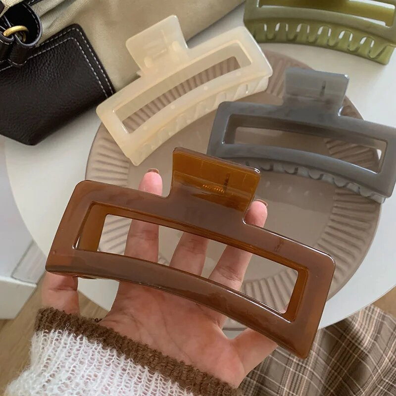 Jaunas 13 CM liela izmēra matu sprādzes Modernas, vienkāršas, cietas, lielas matu spīles, matu sprādzes sievietēm, meitenēm, matu aksesuāri, galvassegas