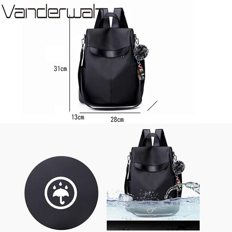 3 vienā gadījuma sieviešu mugursomas maki Pretzagļu Oksfordas mugursomas ar Hairball lielas ietilpības skolas plecu soma Mochilas