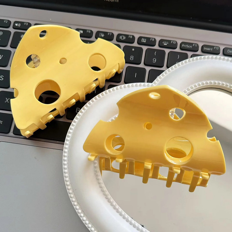 Dzeltenas dobas siera trīsstūra formas akrila plastmasas matu sprādzes nags sievietēm, meitenēm, modernas, matu aksesuāri, rīks 2023. g.