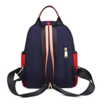 TRAVEASY Оксфорд Панелирани дамски раници против кражба Малки училищни чанти Дамска колежска раница за пътуване през рамо Лека, елегантна
