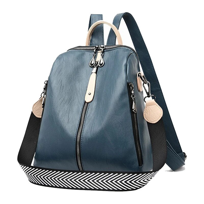 Luksusa dizaina mīkstas ādas sieviešu mugursoma augstas kvalitātes izturīgas ādas mugursoma Modes liela ietilpības sieviešu ceļojumu mugursoma