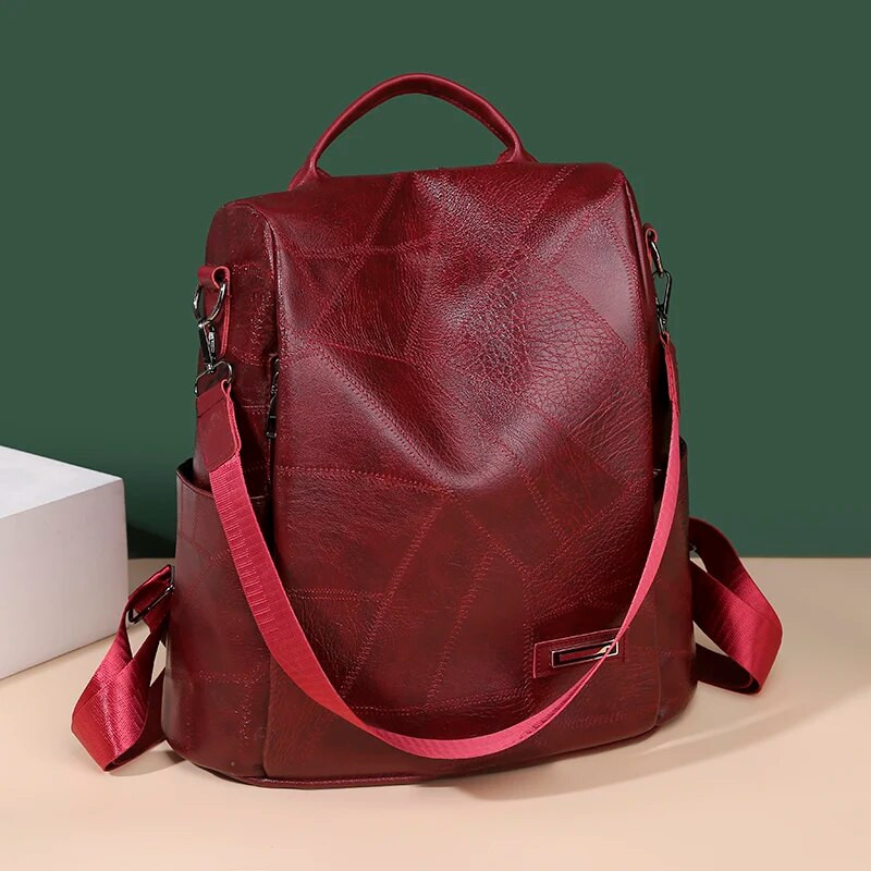 Sieviešu mugursoma Modes skolas soma meitenēm Augstas kvalitātes brīvā laika plecu soma Sac A Dos Vintage sieviešu ādas soma