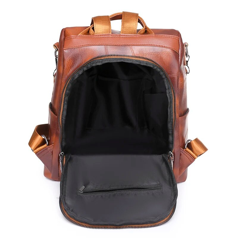 Sieviešu mugursoma Modes skolas soma meitenēm Augstas kvalitātes brīvā laika plecu soma Sac A Dos Vintage sieviešu ādas soma