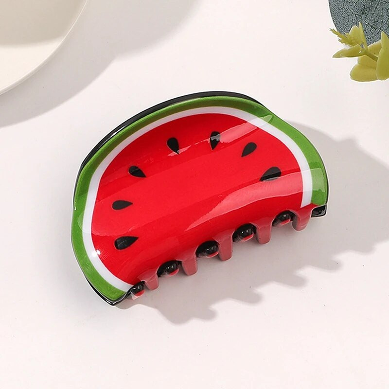 Jaunā Koreja Akrils Augļi Dārzeņi Zemenes Arbūzs Avokado Matu Spraudes Spīles Matu Grab Galvassega Sievietēm Meitenēm