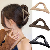 Fashion Hair Claws Clip Απλή ματ τριγωνική γυναικεία φουρκέτα Μονόχρωμα κλιπ κεφαλής Νέα μοντέρνα κομψά αξεσουάρ μαλλιών