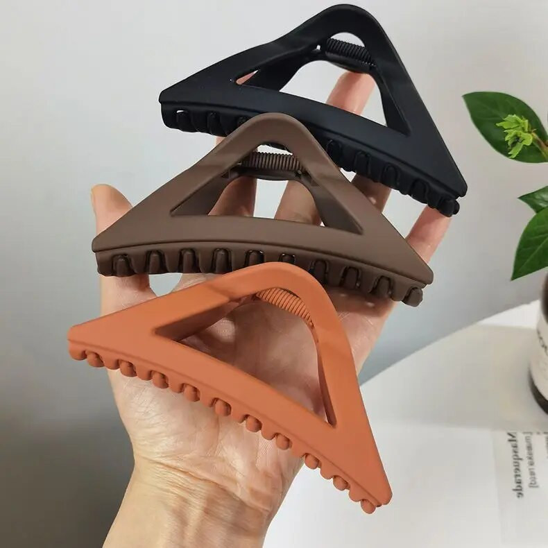 Modes matu nagi, vienkārši matēti trīsstūrveida sieviešu matu sprādzes vienkrāsaini saspraudes Galvassegas Jauni moderni, eleganti matu aksesuāri