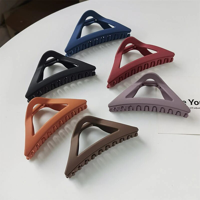 Modes matu nagi, vienkārši matēti trīsstūrveida sieviešu matu sprādzes vienkrāsaini saspraudes Galvassegas Jauni moderni, eleganti matu aksesuāri