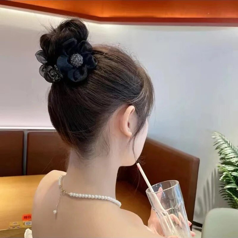 1GB Sieviešu Kalnskalns Saules ziedi Cross Grab Clip Zirgaste Matu Krabju Spīļveida matu sprādze Meitenēm Matu Aksesuāri Eleganta matu sprādze