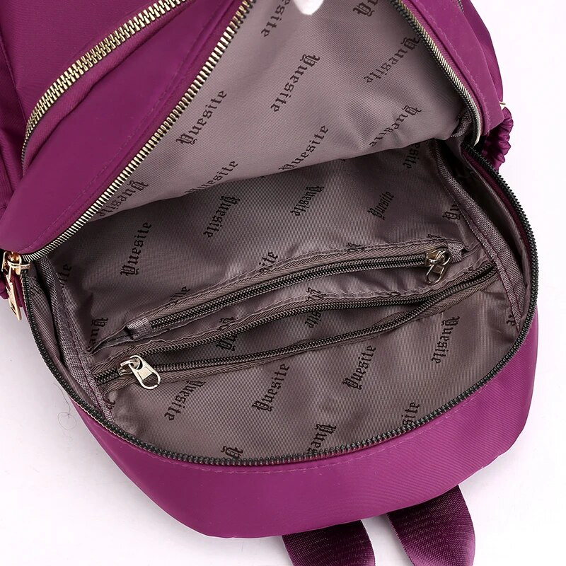 Ikdienas Oksfordas sieviešu mugursoma, melna ūdensnecaurlaidīga neilona skolas somas pusaudžu meitenēm Modes ceļojumu mugursoma Tote Mochila