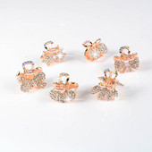 Bling Hair Claw Crab για Μαλλιά Κορεάτικο Κρυστάλλινο Rhinestone Μίνι Νύχια Μαλλιά για Γυναικεία Κόμπος με φιόγκο Heart Star Μικρό κλιπ μαλλιών