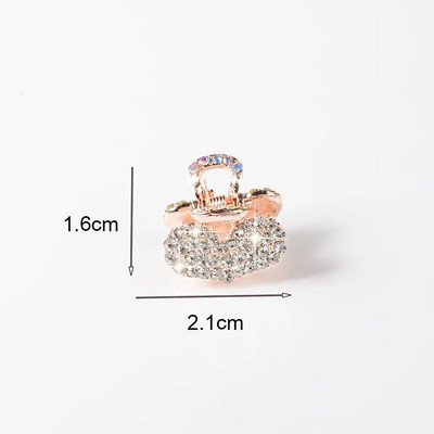 Bling Hair Claw Crab για Μαλλιά Κορεάτικο Κρυστάλλινο Rhinestone Μίνι Νύχια Μαλλιά για Γυναικεία Κόμπος με φιόγκο Heart Star Μικρό κλιπ μαλλιών