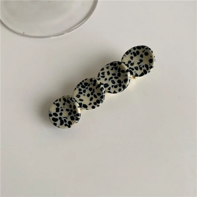 Νέο Κορεάτικο Vintage Leopard Print Γυναικεία αξεσουάρ μαλλιών Υψηλής ποιότητας ακρυλικό γεωμετρικό κλιπ μαλλιών για κορίτσια