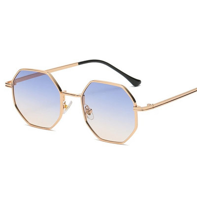Ochelari de soare din metal Polygon Rama vintage pentru femei Ochelari de soare Bărbați Ochelari de soare cu design de marcă de lux Ochelari de soare pentru femei Oglindă Gafas De Sol Uv400