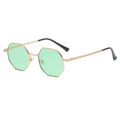 Ochelari de soare din metal Polygon Rama vintage pentru femei Ochelari de soare Bărbați Ochelari de soare cu design de marcă de lux Ochelari de soare pentru femei Oglindă Gafas De Sol Uv400