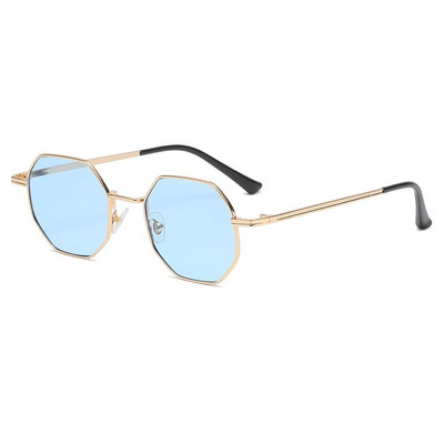 Ochelari de soare din metal Polygon Rama vintage pentru femei Ochelari de soare Bărbați Ochelari de soare cu design de marcă de lux Ochelari de soare pentru femei Oglindă Gafas De Sol Uv400