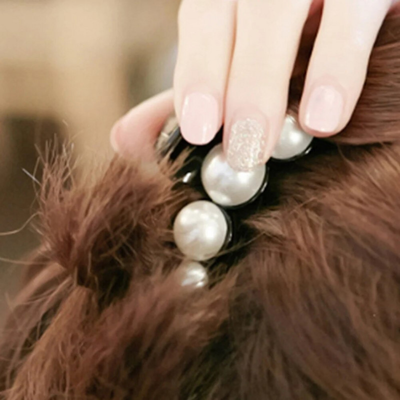 Luksusa Pērles Matu sprādzes Matu Rotājumi Moderns matu sprādze Spīdīgs Rhinestone krabju matu spīles sievietēm Meiteņu aksesuāri Galvassegas