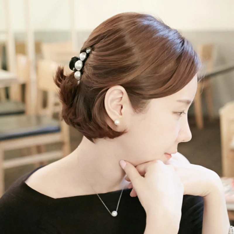 Luksusa Pērles Matu sprādzes Matu Rotājumi Moderns matu sprādze Spīdīgs Rhinestone krabju matu spīles sievietēm Meiteņu aksesuāri Galvassegas