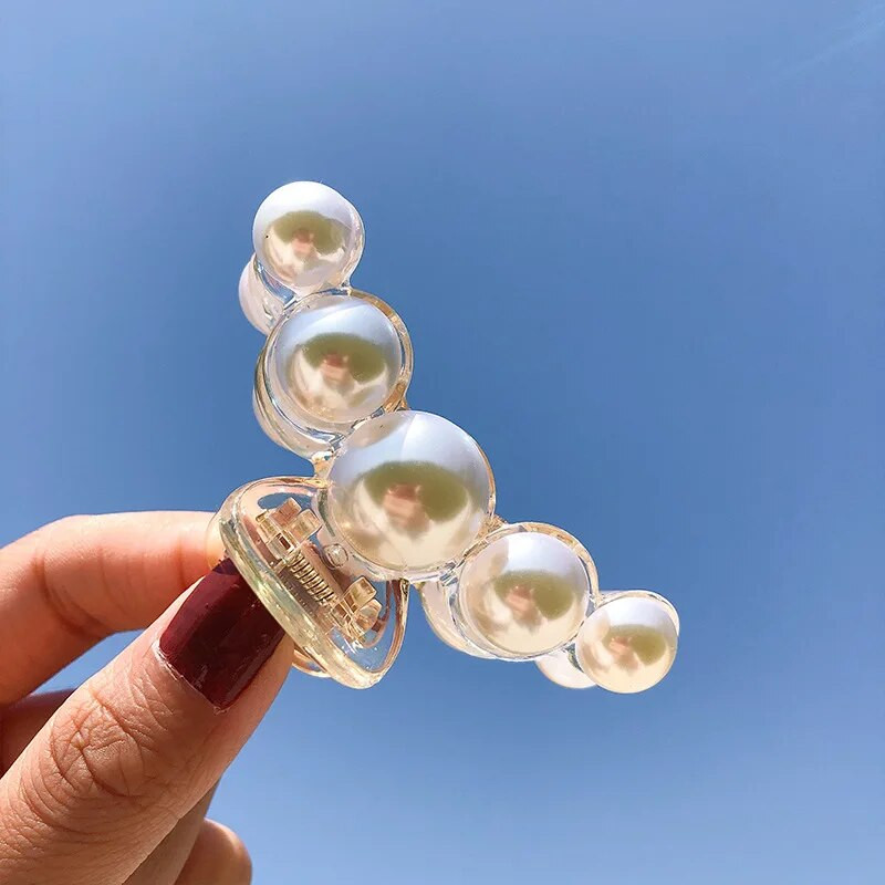 Luksusa Pērles Matu sprādzes Matu Rotājumi Moderns matu sprādze Spīdīgs Rhinestone krabju matu spīles sievietēm Meiteņu aksesuāri Galvassegas