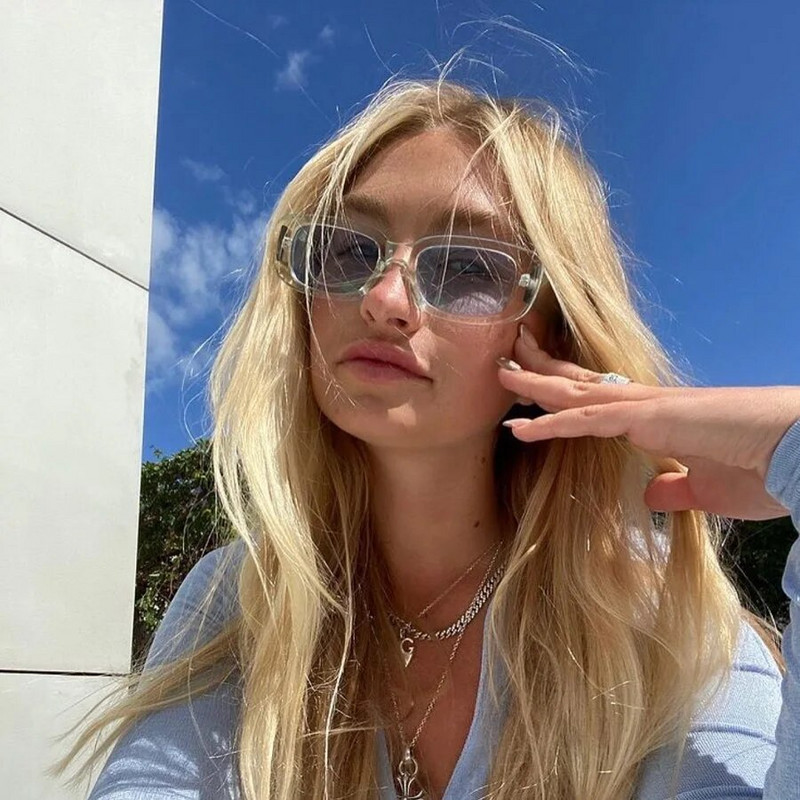 Luksusa sieviešu kvadrātveida saulesbrilles 15 krāsu maza taisnstūra rāmja saulesbrilles UV400 sieviešu vintage panku saulesbrilles kvadrātveida brilles