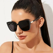Cat Eye Γυναικεία γυαλιά ηλίου Vintage σχεδιαστής μόδας Μαύρα γυαλιά ηλίου Μεγάλος σκελετός Cool σέξι θηλυκό