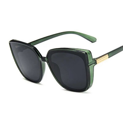Cat Eye Γυναικεία γυαλιά ηλίου Vintage σχεδιαστής μόδας Μαύρα γυαλιά ηλίου Μεγάλος σκελετός Cool σέξι θηλυκό