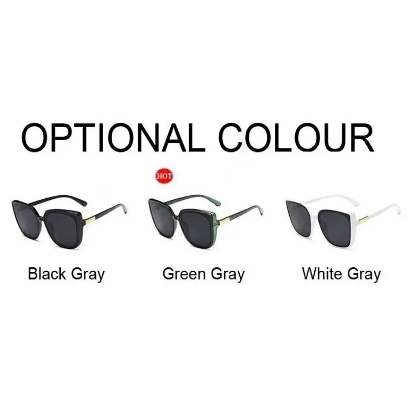 Kaķu acs sieviešu saulesbrilles retro dizaineru modes melnas saulesbrilles, liels rāmis, forši seksīga sieviete