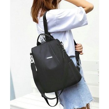 Голяма дамска раница с капацитет за пътуване, водоустойчива чанта против кражба, модна ученическа чанта