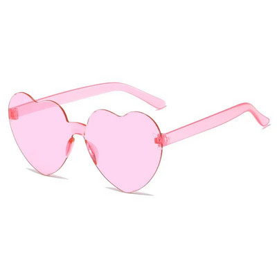 Ochelari de soare pătrați cu inimă de culoare roz, ochelari de soare de culoare jeleu, nuanțe de protecție UV400, decorațiuni pentru petrecerea de vară, ochelari pentru femei