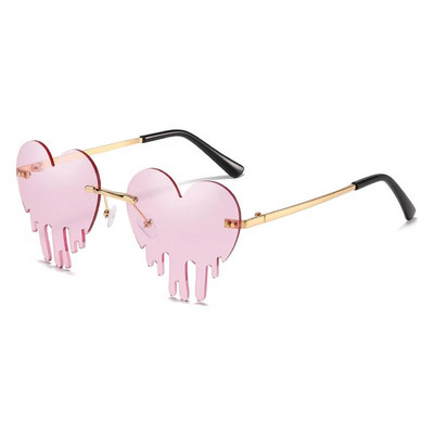 Ochelari de soare pătrați cu inimă de culoare roz, ochelari de soare de culoare jeleu, nuanțe de protecție UV400, decorațiuni pentru petrecerea de vară, ochelari pentru femei